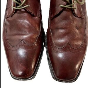 Johnston & Murphy Burgundy Leather Oxfords